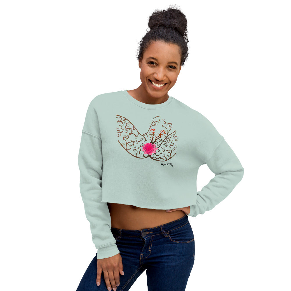 Lotus Flower Womb Crop Sweatshirt