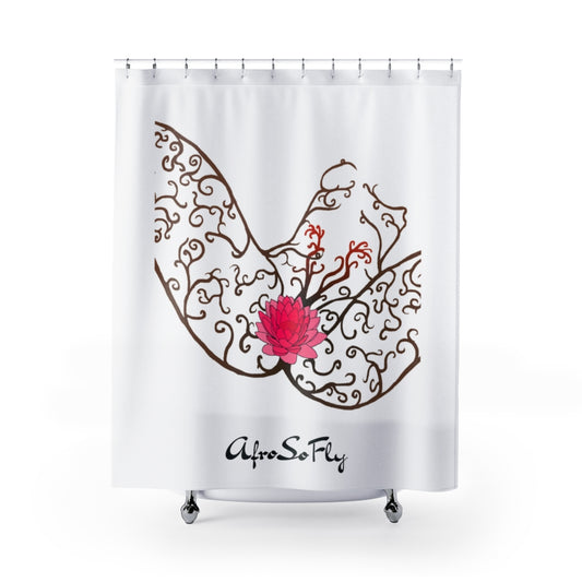 Lotus Flower Womb Shower Curtain