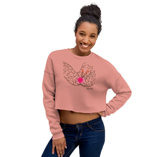 Lotus Flower Womb Crop Sweatshirt